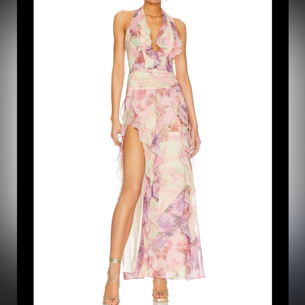 NBD Divya Maxi Dress in Patchwork Multi